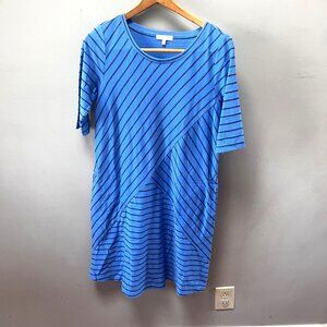 Blue Striped Habitat Dress XS 100% Cotton Casual‎ Everyday Wear